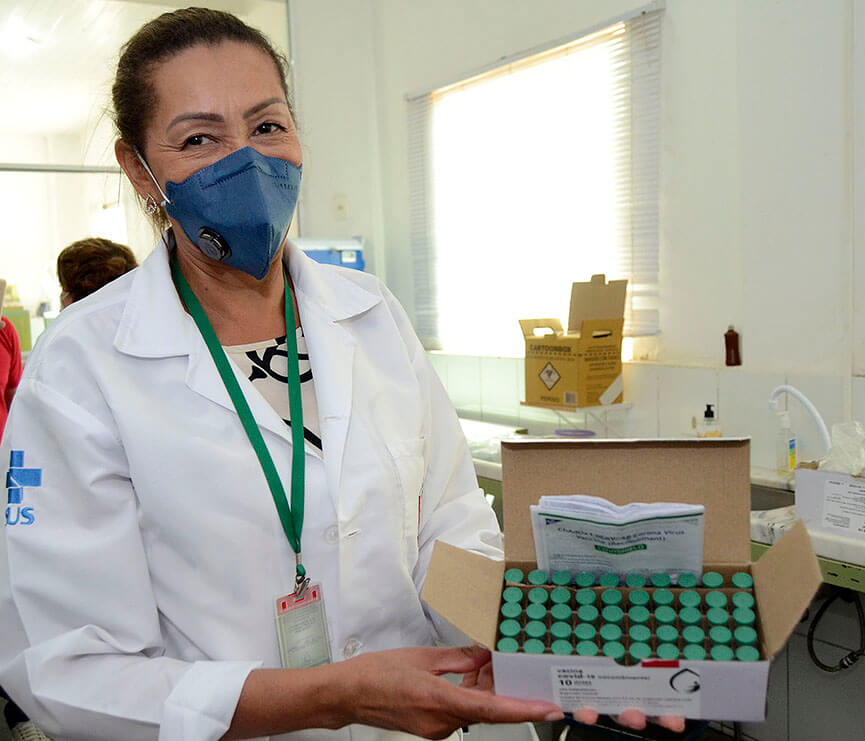 Vacinação em Várzea Paulista. (Foto: Divulgação)