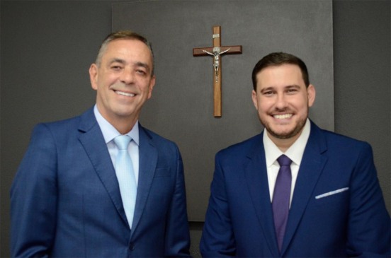 Prefeito Prof. Rodolfo Braga e vice-prefeito João Paulo, de Várzea Paulista