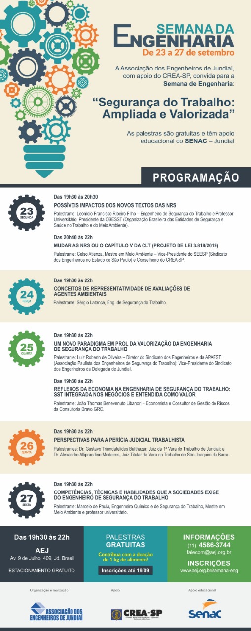 Semana da Engenharia promove uma série de eventos em Jundiaí