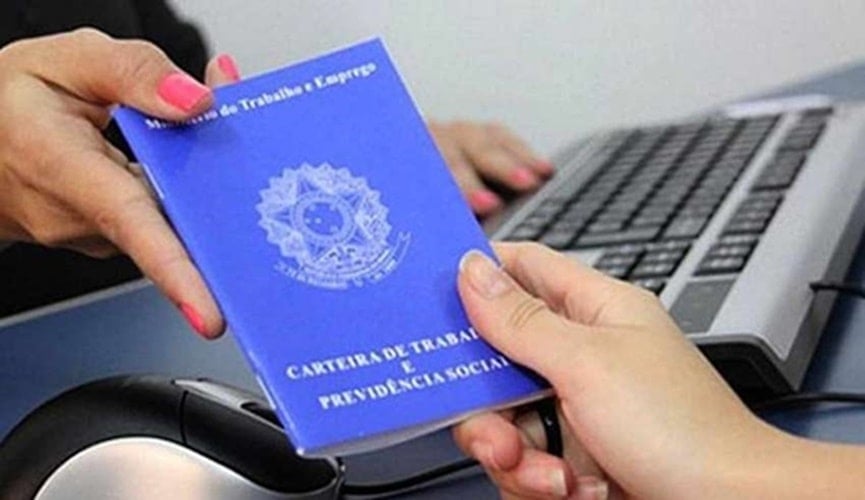 carteira de trabalho azul