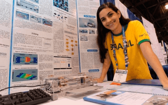 Bruna da Silva Cruz, criadora de impressora em Braille, é natural de Novo Hamburgo (RS). (Foto: Divulgação)