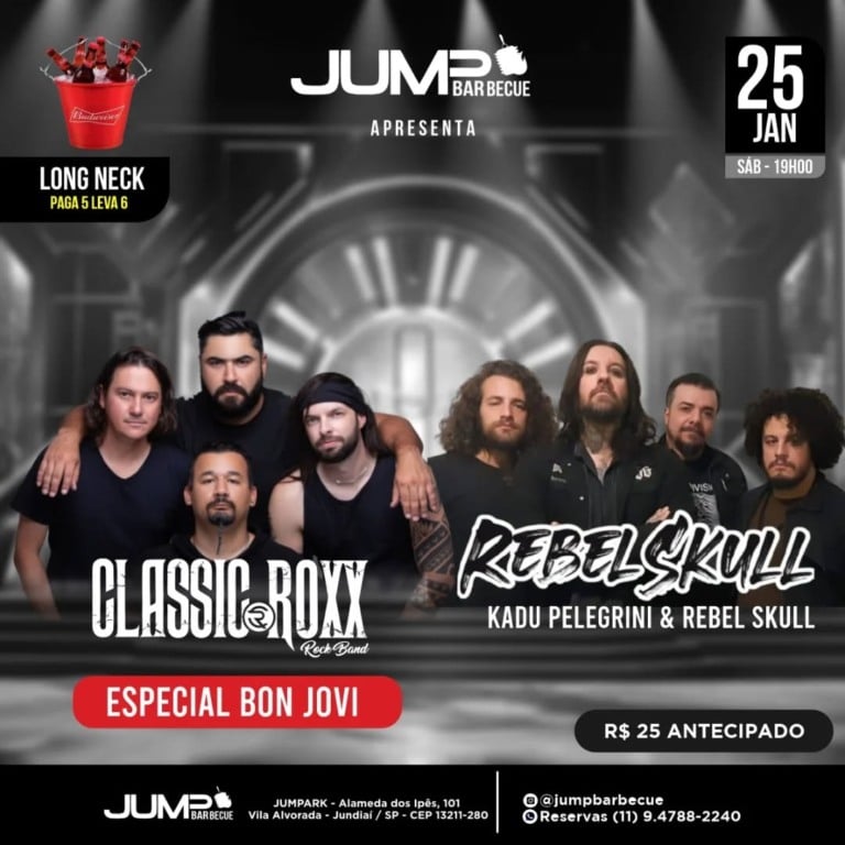 Divulgação de apresentações no JUmpbarbecue