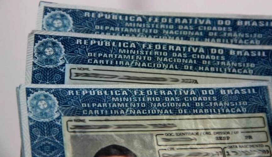 Imagem de carteira nacional de habilitação, sem identificação
