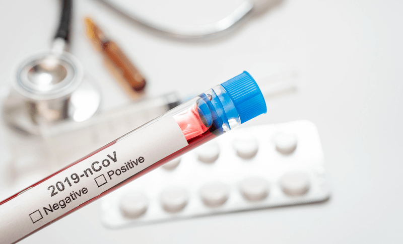 Tubo de ensaio com sangue Tubo de ensaio com sangue