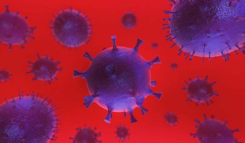 Desenho gráfico do novo coronavírus