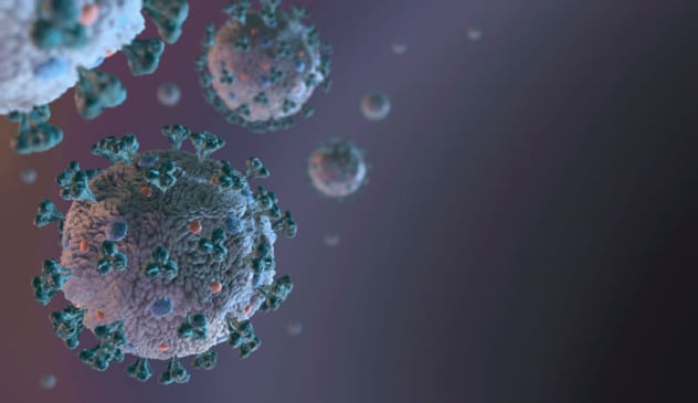 Desenho gráfico do vírus da Covid-19