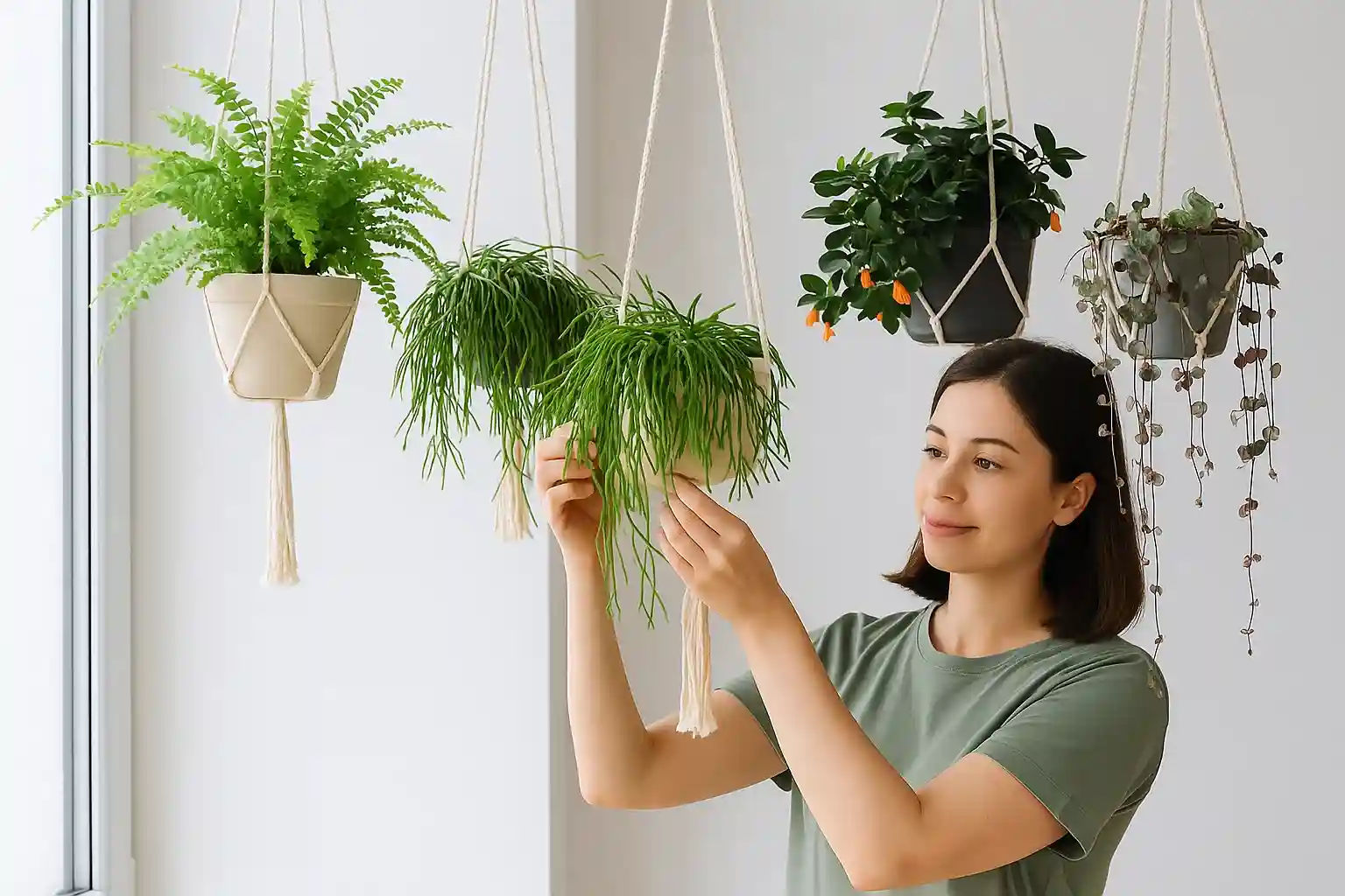 5 plantas perfeitas para vasos pendentes que crescem rápido