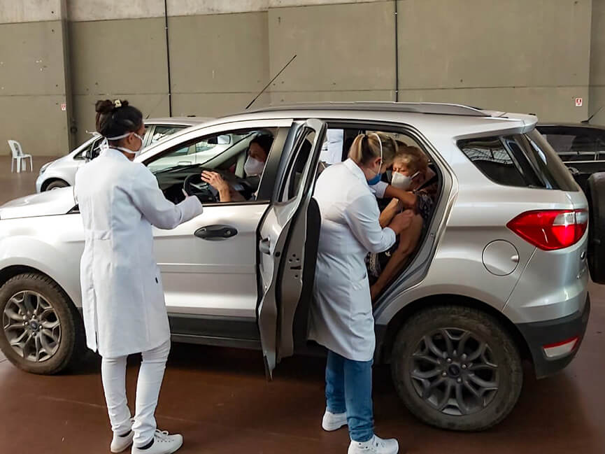 Vacinação no Parque da Uva. (Foto: Divulgação) Vacinação no Parque da Uva. (Foto: Divulgação)