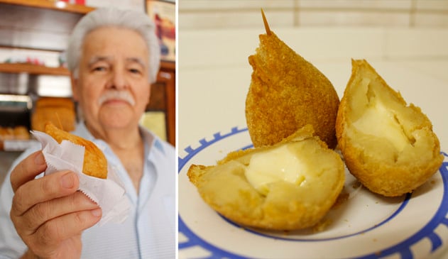 Coxinha de queijo da Casas de Massa Padroeira em Jundiaí