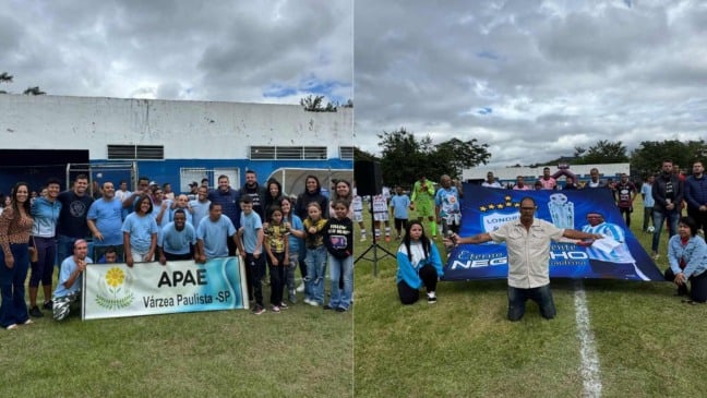 APAE e homenagem em campo de Várzea Paulista