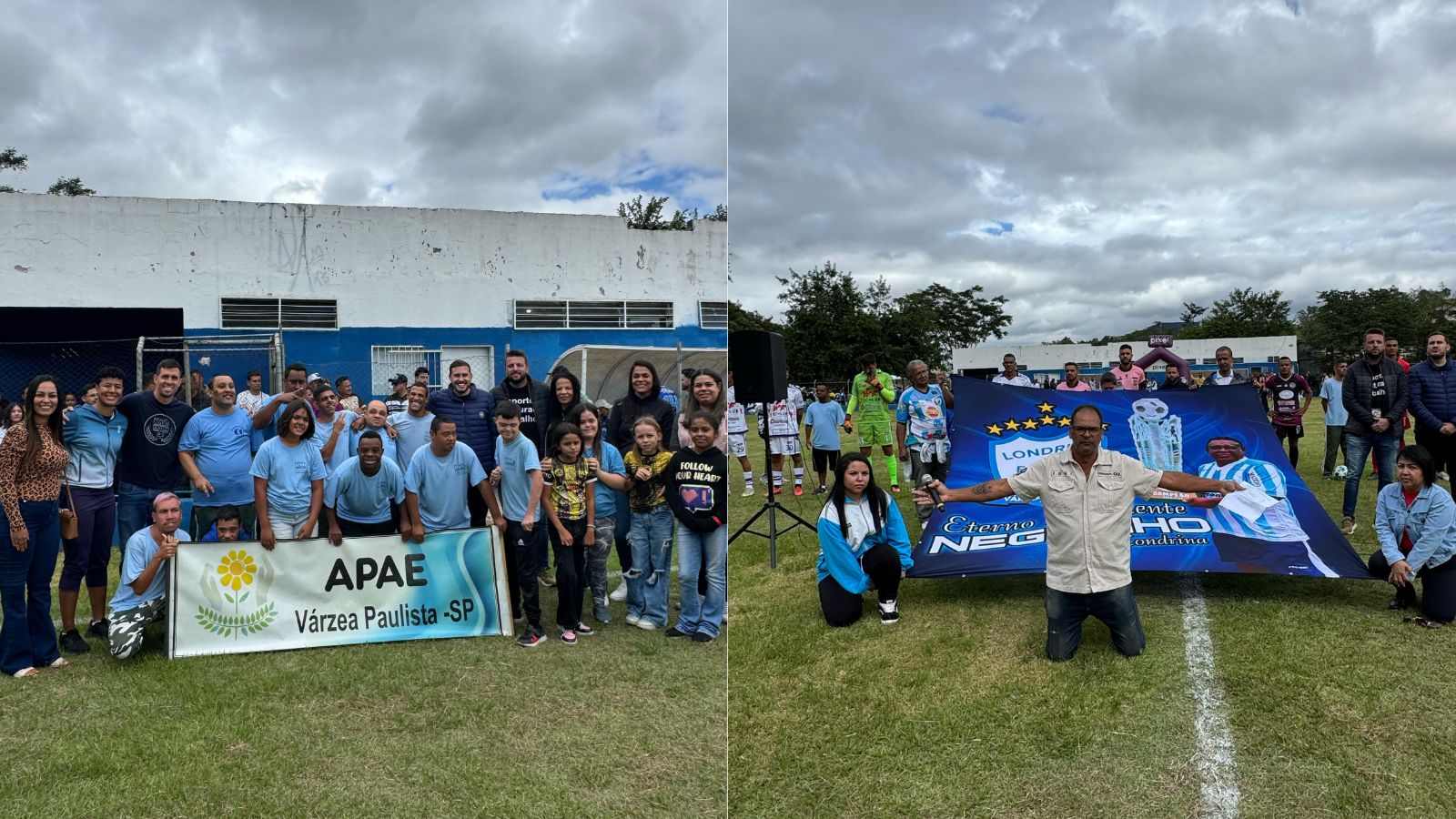 APAE e homenagem em campo de Várzea Paulista