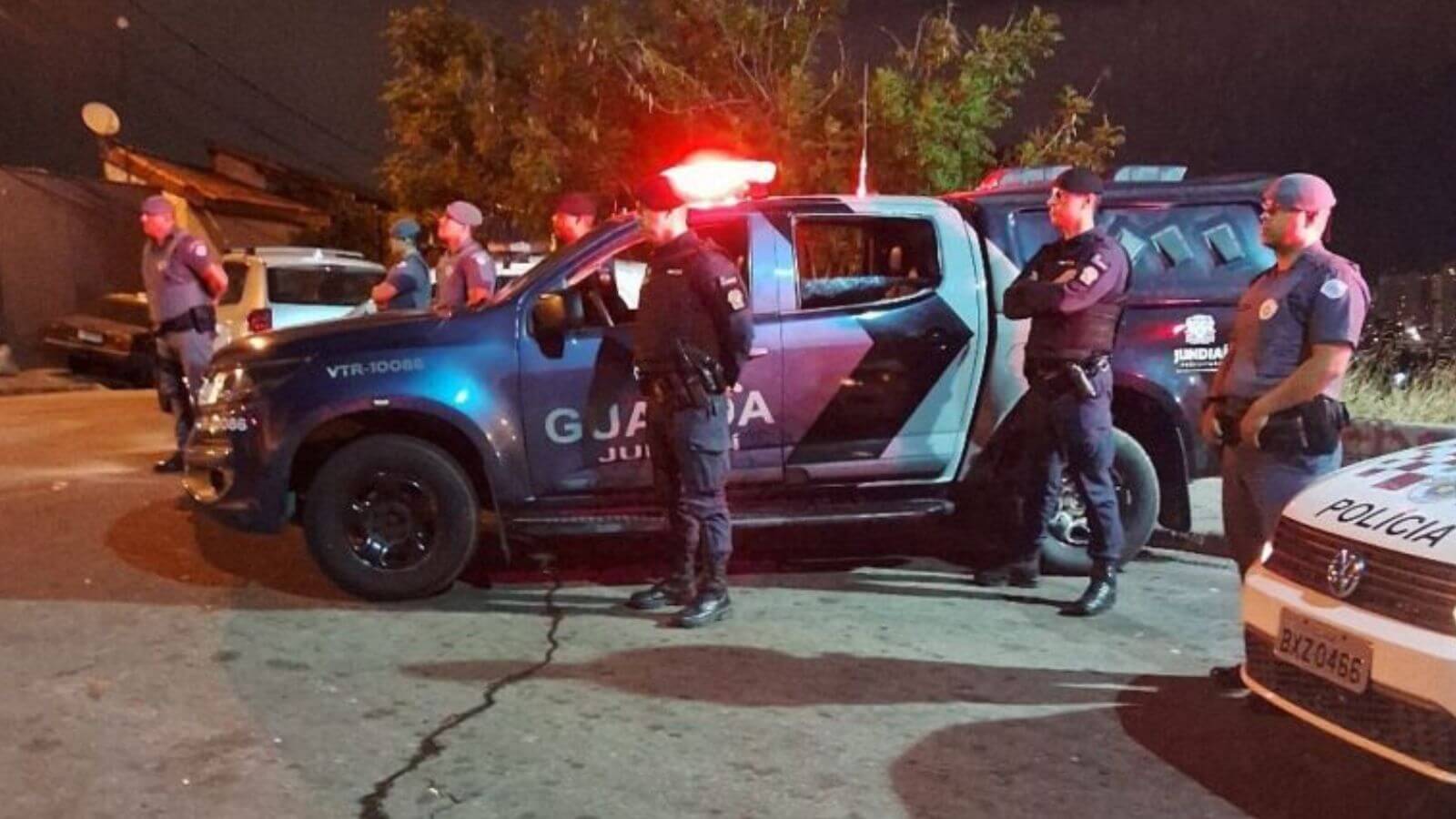 Guardas de Jundiaí durante operação contra pancadão