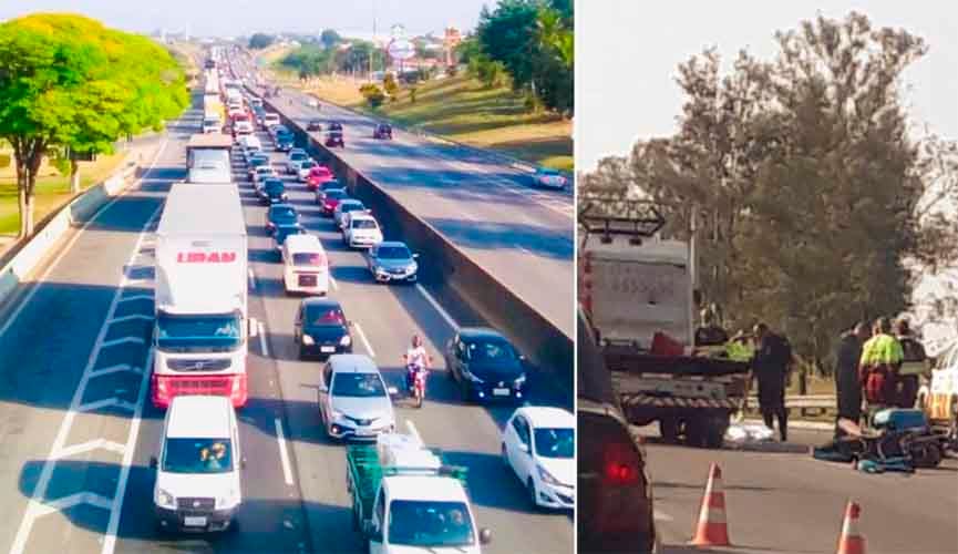 Acidente com morte na Anhanguera paralisa rodovia
