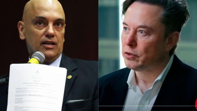 Alexandre de Moraes e Elon Musk - "Rede Social X suspenso"