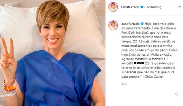 ana furtado curada do câncer