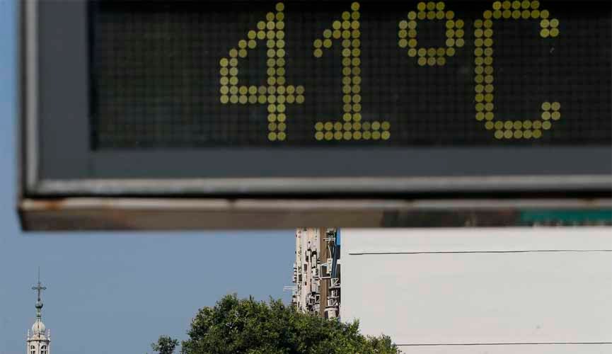 termômetro marcando 41ºC