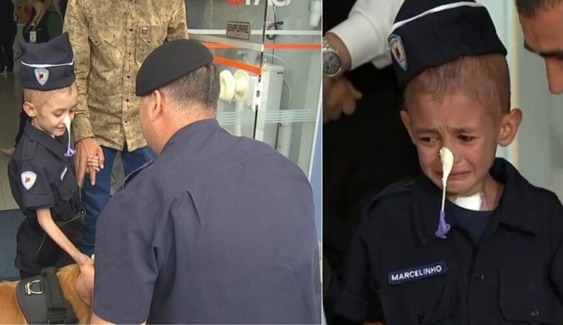 Após ter sido desenganado, menino com leucemia recebe alta e se emociona