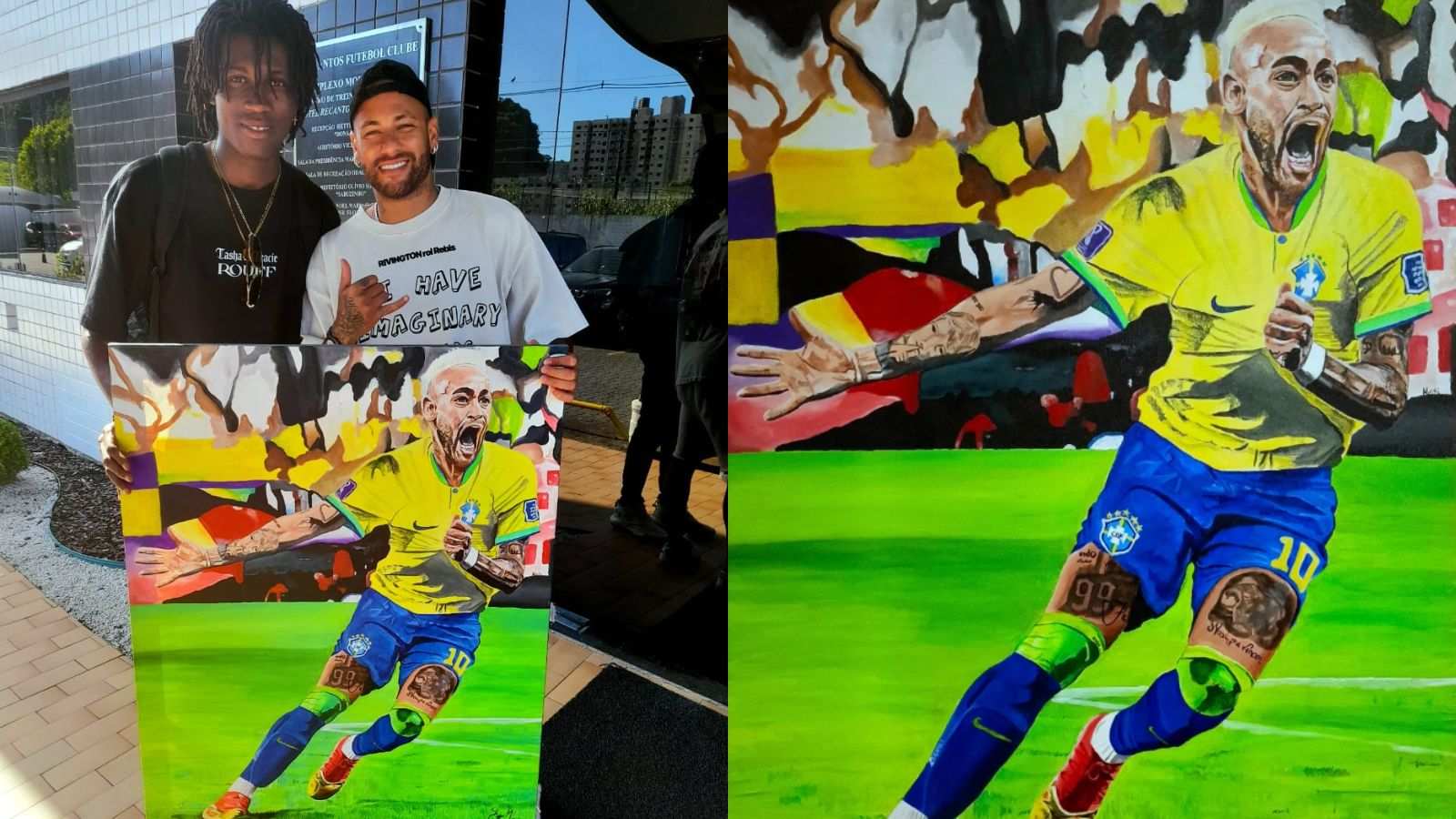 Merwens Costner St Fleur e Neymar | quadro