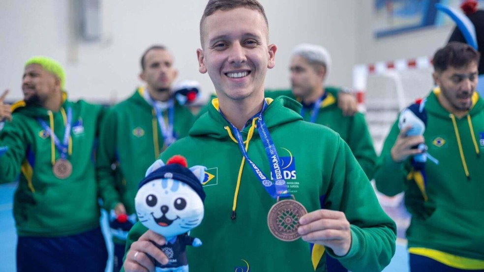 Atleta de Jundiaí conquista bronze nos Jogos Surdolímpicos de futsal