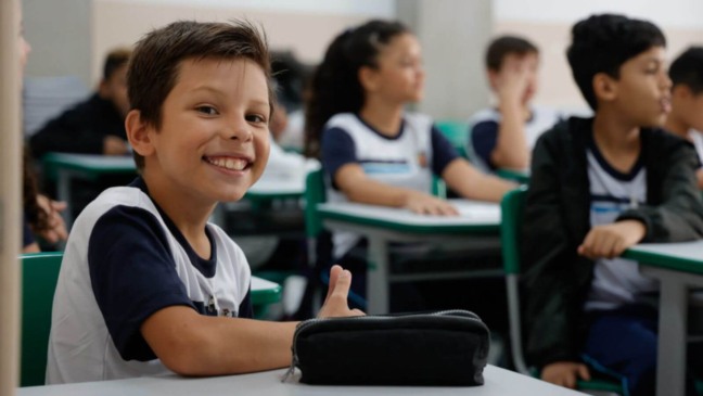 Criança em escola de Jundiaí