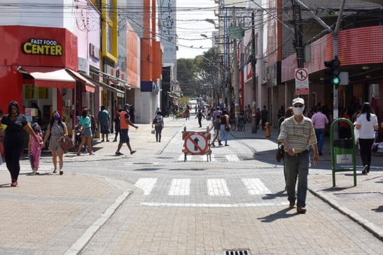 Movimento calçadão do Centro de Jundiaí. (Foto: Divulgação / PMJ)