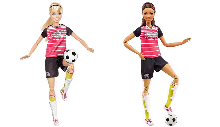 Barbie jogadora de futebol