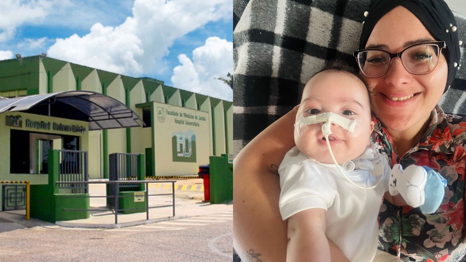 HU e Aline com seu filho Kaleb