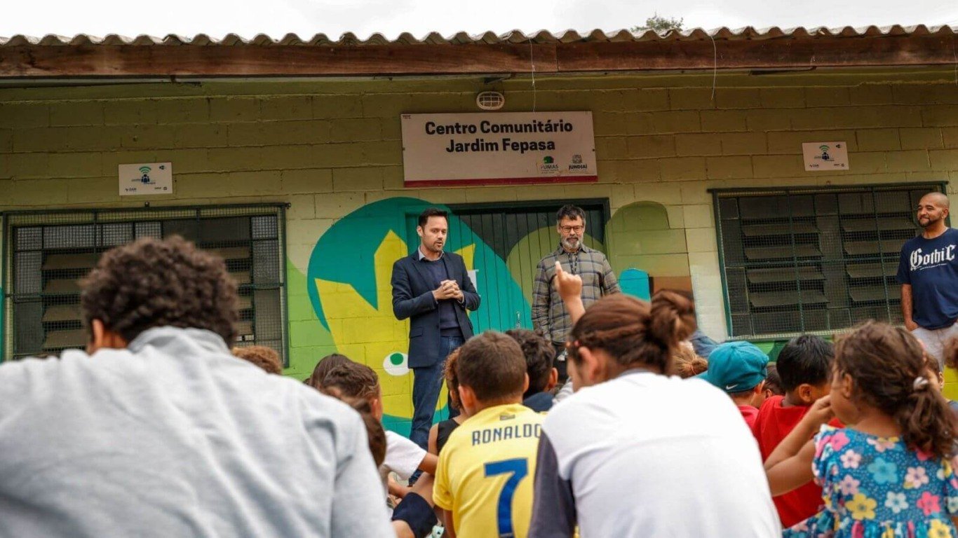 Inauguração da biblioteca comunitária do Jardim Fepasa, em Jundiaí