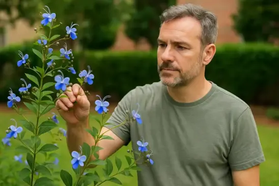 Borboleteira flor azul que atrai borboletas e colore seu jardim