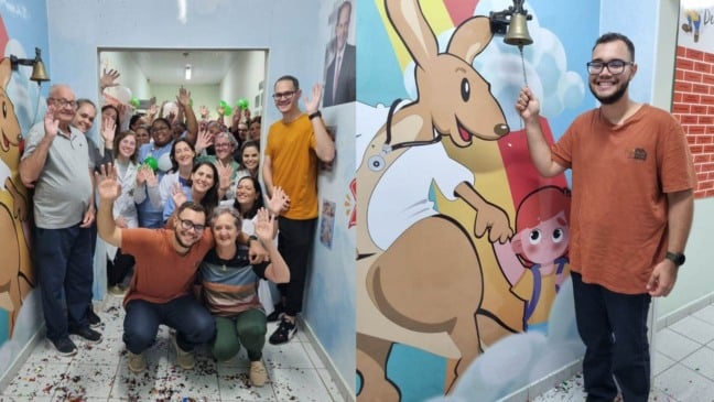 Bruno tocando o sino