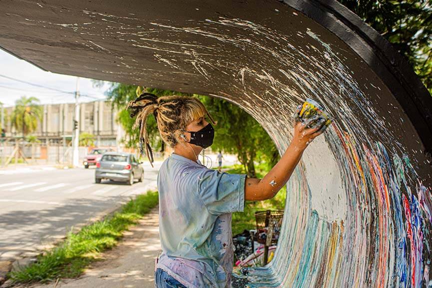 Em ação - pintura ponto: Purpou (@purpouart)