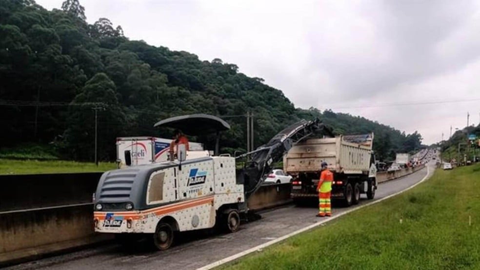 CCR AutoBAn com obras na Via Anhanguera