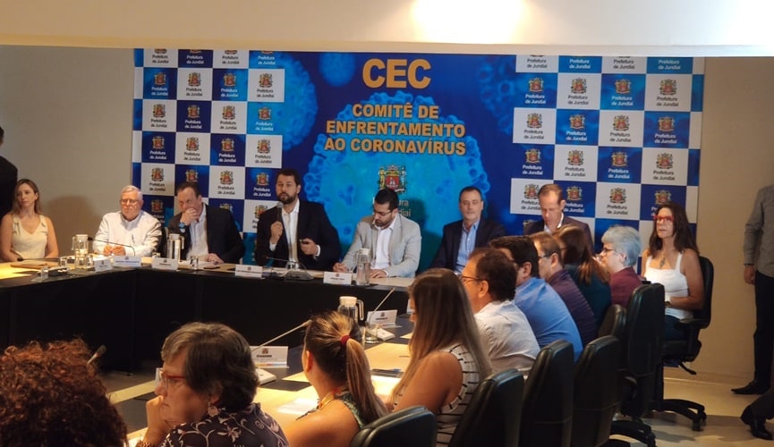 Foto do comitê de enfrentamento ao coronavírus