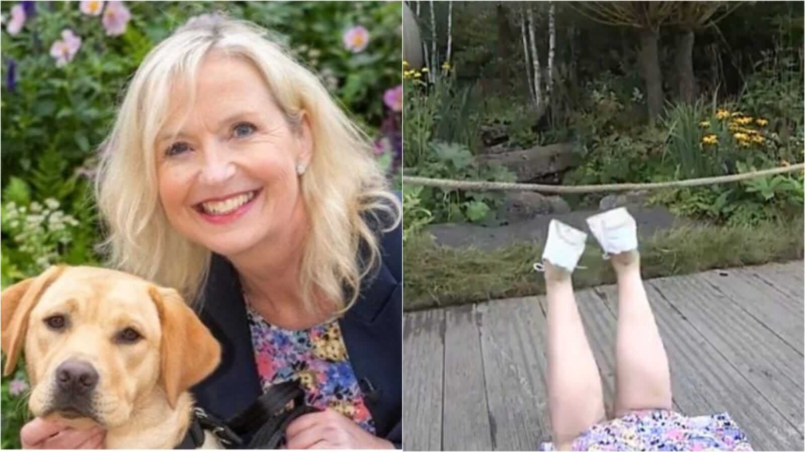 Mulher abraçando cachorro