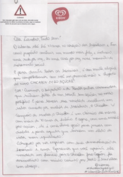 Carta Kibon. (Foto: Divulgação)