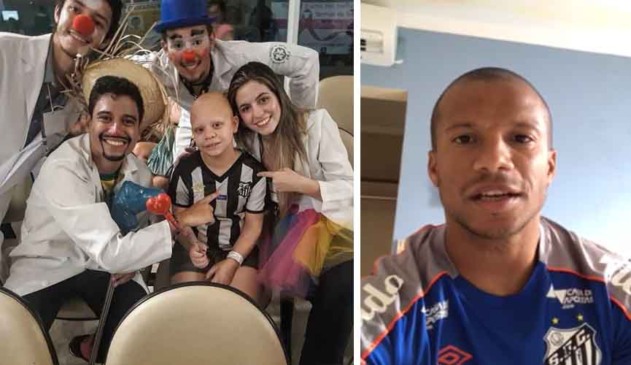 Carlos Sanchez, do Santos, convida jundiaiense Larissa para conhecer a Vila Belmiro