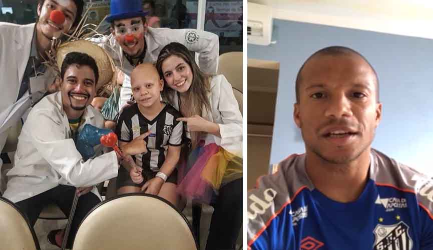 Carlos Sanchez, do Santos, convida jundiaiense Larissa para conhecer a Vila Belmiro