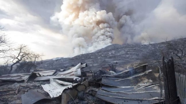 Área atingida por incêndio na Califórnia, Estados Unidos