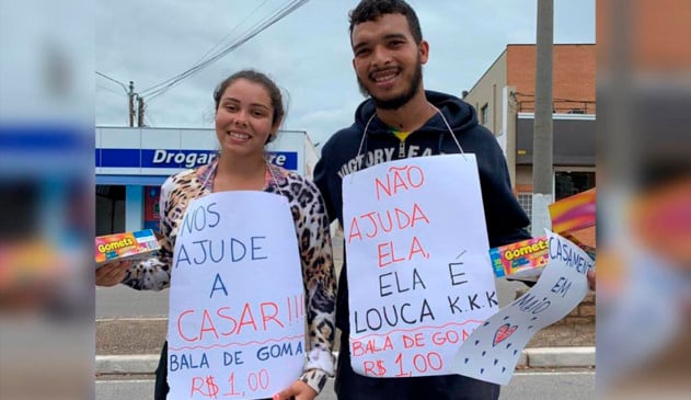 Casal vende balas em semáforo de Jundiaí para realizar sonho do casamento