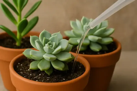 A melhor forma de regar suculentas em climas úmidos e quentes