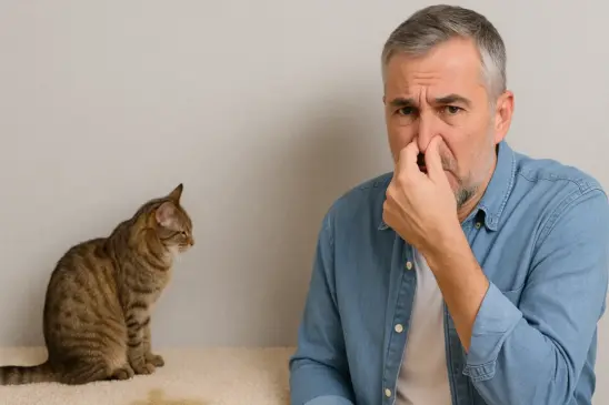 Cheiro de xixi de gato no tapete