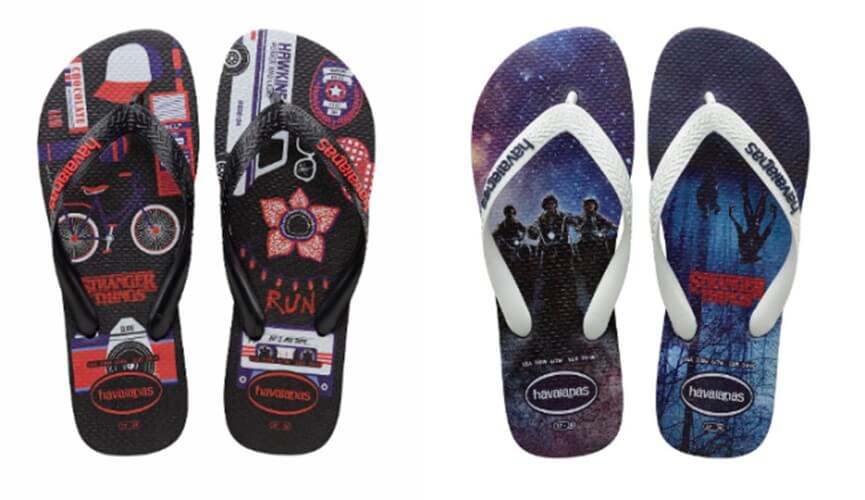 Chinelos inspirados em séries