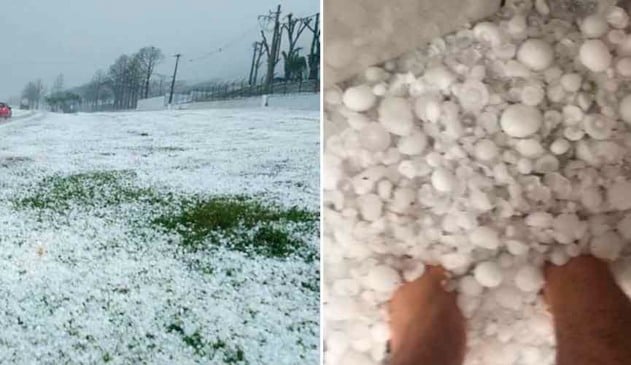 Chuva de granizo mata mulher e muda paisagem em cidade mineira