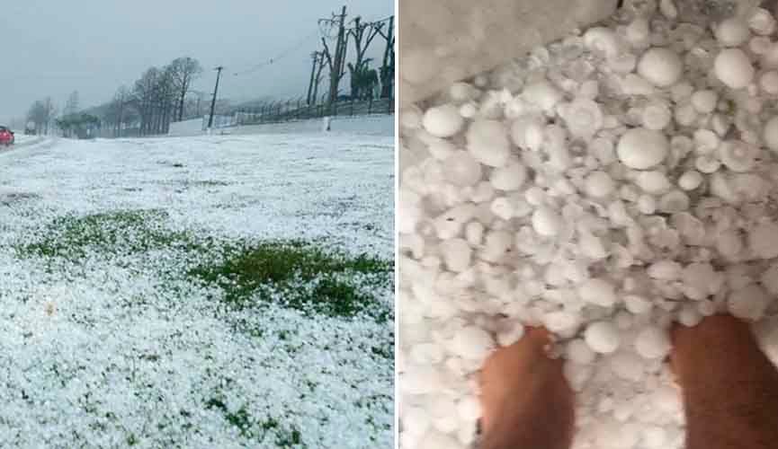Chuva de granizo mata mulher e muda paisagem em cidade mineira