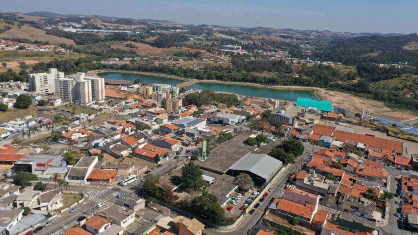 Cidade de Louveira vista de cima