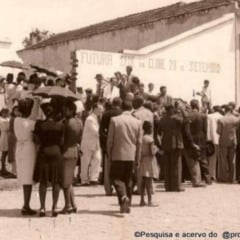 Foto de antiga entrada do Clube 28 de Setembro, em Jundiaí