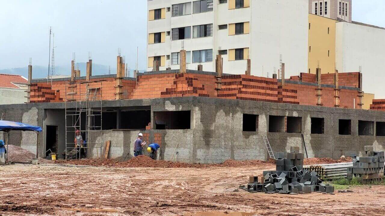 Obras do novo prédio do SAMU e SAEC de Jundiaí