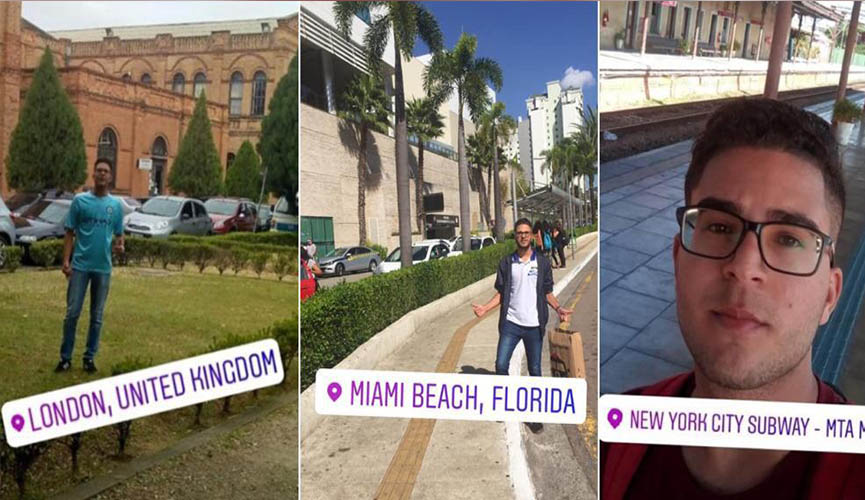 Com posts engraçados, jovem faz ‘volta ao mundo’ sem sair de Jundiaí