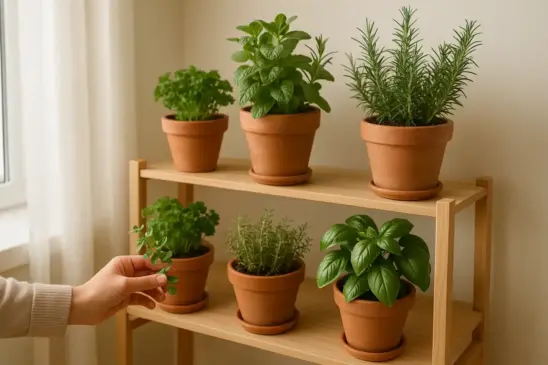 Como criar um cantinho de ervas em casa com luz indireta