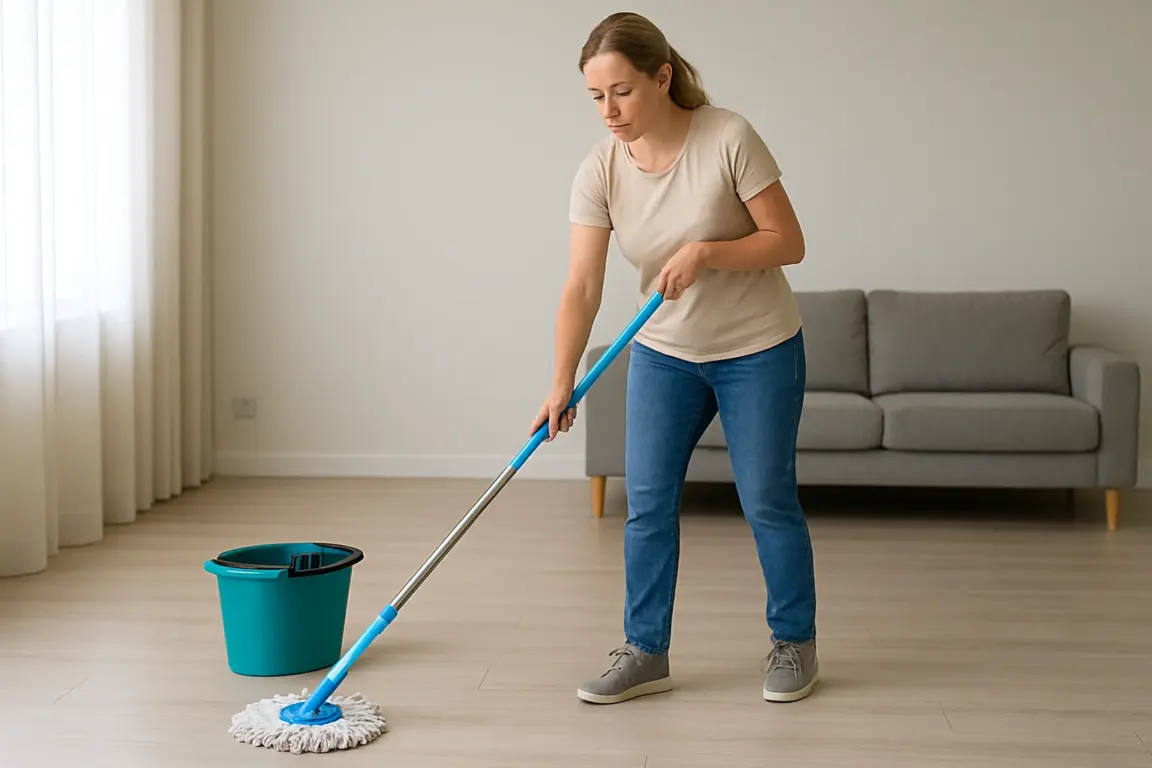 Como deixar o chão limpo com mop sem efeito grudento